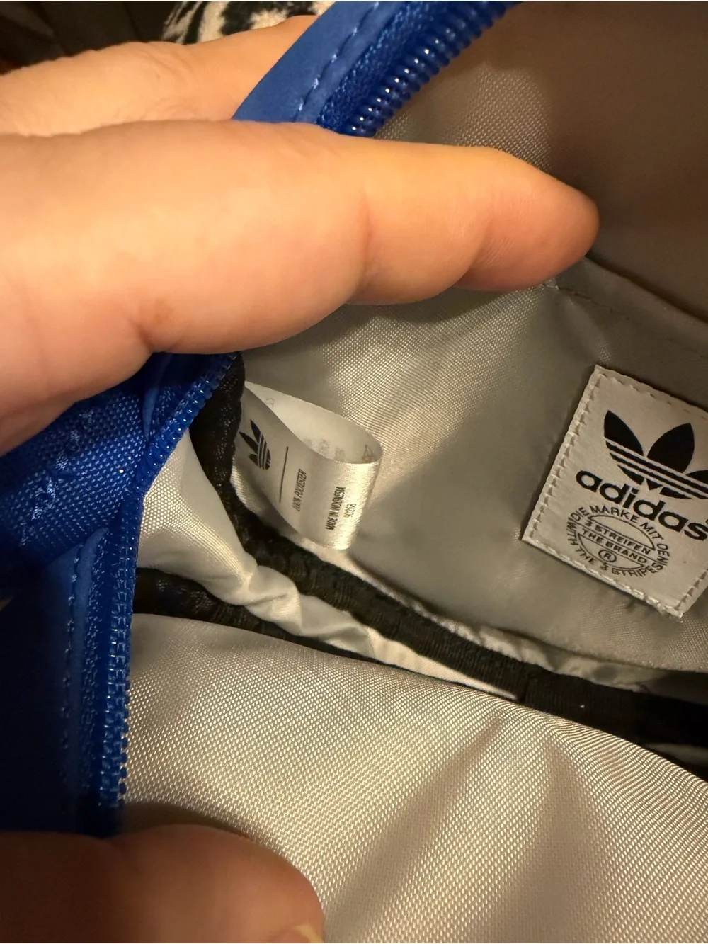 adidas NWT Royal Blue Round Crossbody Messenger Bag with Black Stripe
